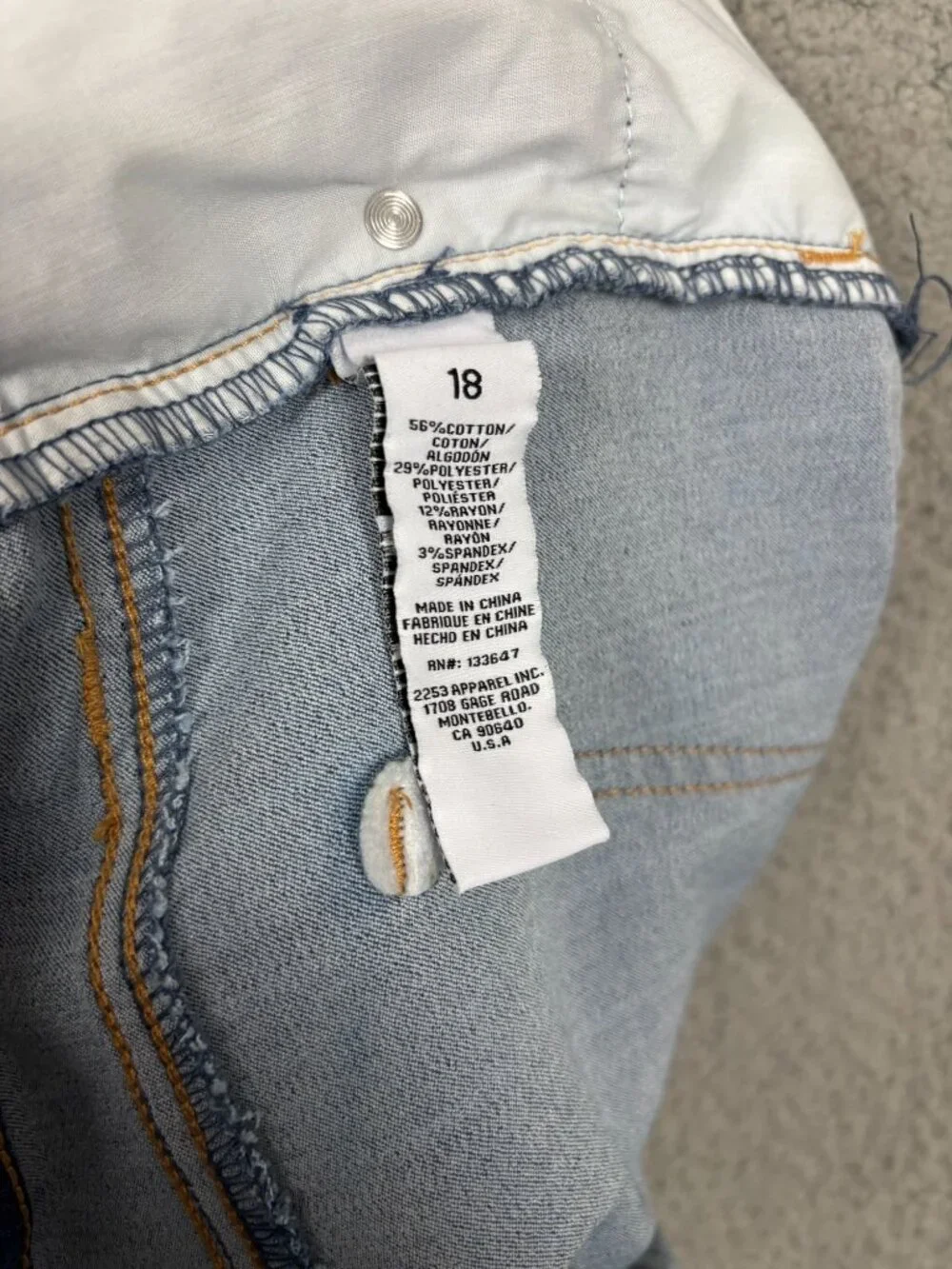 Celebrity Pink The Rider Crop Jeans Plus  Mid-Rise Skinny Pants Blue  18 NWT's - Picture 6 of 7